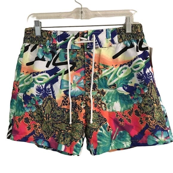 TEZENIS Floral drawstring swim trunks S - Picture 1 of 5